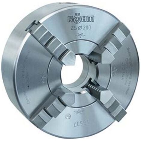 Mandrin à 4 mors, dispositif de centrage cylindrique, DIN 6350, corps en fonte ZG, Taille Ø : 125 mm, Ø de perçage traversant 32 mm, Vitesse max. 5500 tr/m