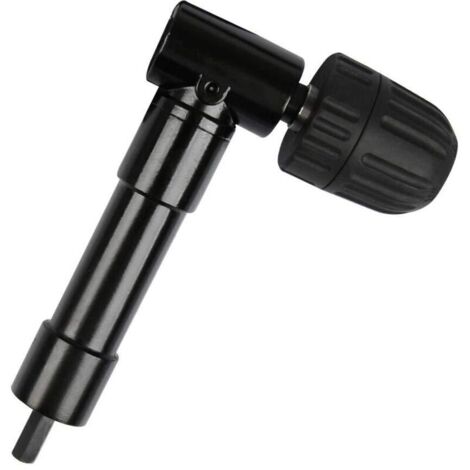 Mandrin à Angle Droit 90° Auto-Serrant, Mandrin Coude de Perceuse à Dégagement Rapide Embout Visseuse Renvoi d'angle Adaptateur de Foret de Mandrin Renvoi d'angle Droit pour Perceuse