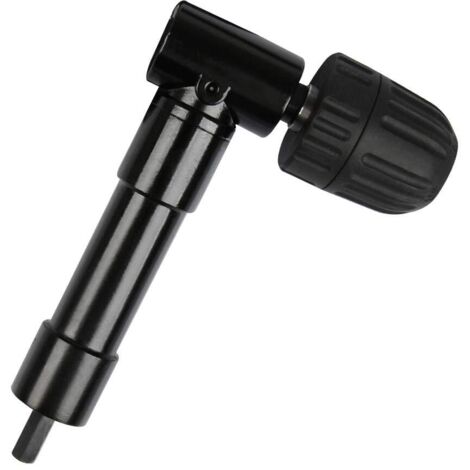 Mandrin à Angle Droit 90° Auto-Serrant, Mandrin Coude de Perceuse à Dégagement Rapide Embout Visseuse Renvoi d'angle Adaptateur de Foret de Mandrin Renvoi d'angle Droit pour Perceuse