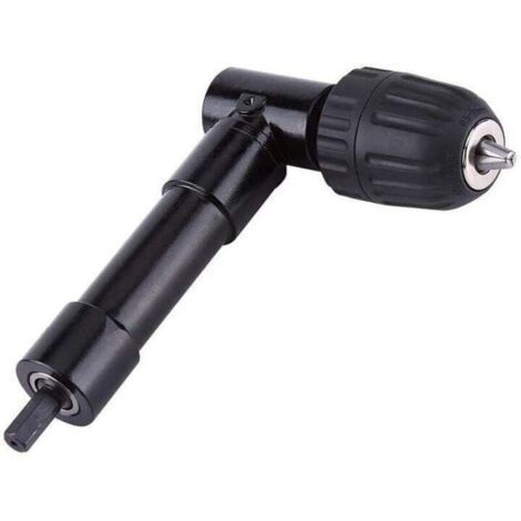 Mandrin à angle droit de 90° à dégagement rapide, adaptateur de foret de mandrin renvoi d'angle pour perceuse, visseuse, pour des travaux dans des espaces restreints