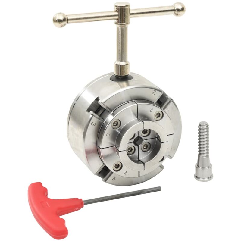 Vidaxl - Mandrin à bois à 4 mâchoires connexion M33 argenté 96 mm