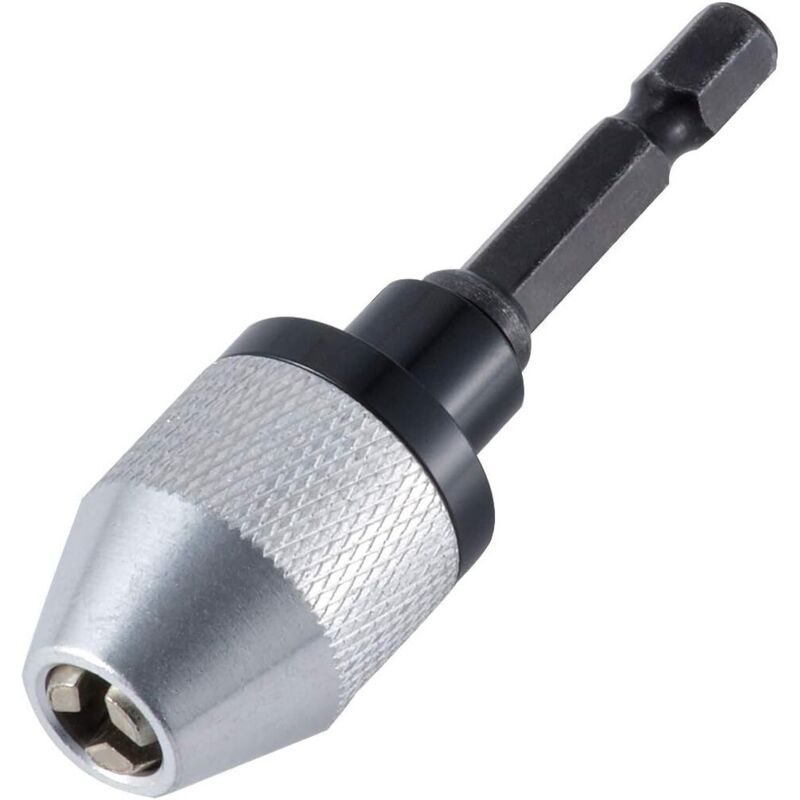Mandrin à changement rapide pour perceuse sans clé avec tige hexagonale de 0,3–6,5 mm