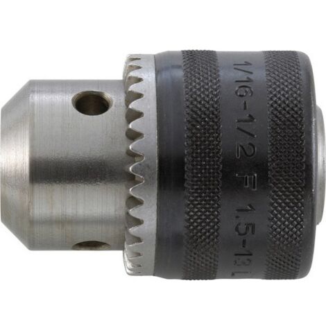 Mandrin à couronne dentée à emmanchement fileté, Capacité de serrage : 0,8-10,0 mm, Fixation 3/8''x 24 mm, Ø extérieur 33,3 mm, Taille de clé : S 2