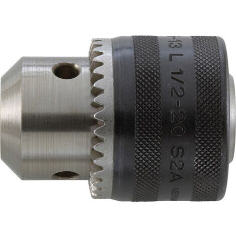 Mandrin à couronne dentée à emmanchement fileté, tournant à droite/à gauche, Capacité de serrage : 1,5-13,0 mm, Fixation 1/2''x 20 mm