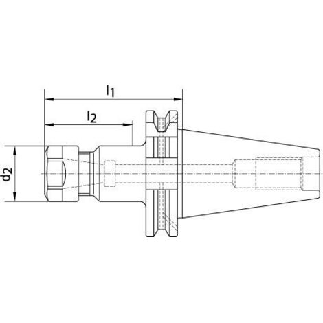 Mandrin à pinces long DIN69871ADB SK50-ER25 HAIMER
