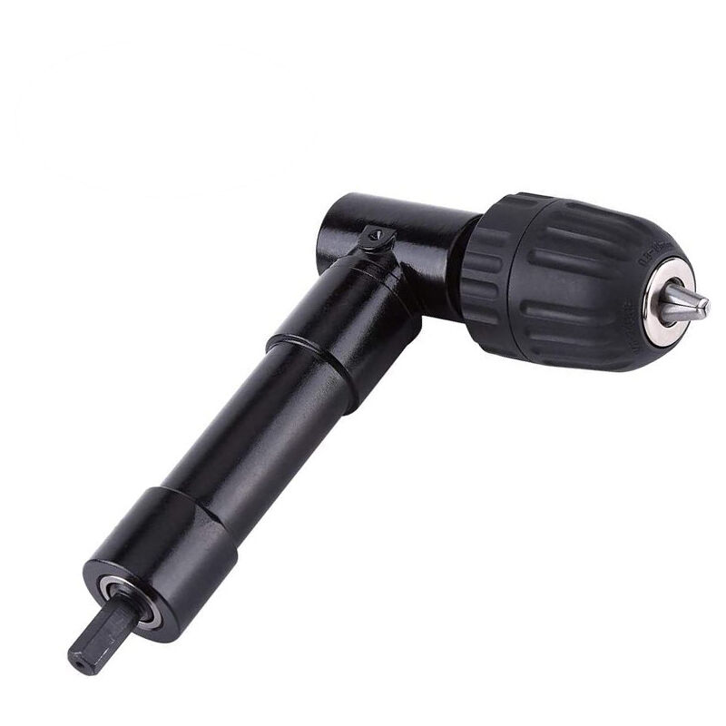 Lling - Mandrin à Angle Droit 90° Autoserrant, Mandrin Coude de Perceuse à Dégagement Rapide Embout Visseuse Renvoi d'angle Adaptateur de Foret de