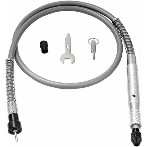 Mandrin de Câble d'Extension de Foret électrique Flexible de 3 mm pour Outil de Broyeur Rotatif Compatible avec Clé (golden)