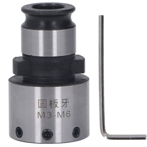 Mandrin de filière ronde GT12 en acier carbone avec clé hexagonale pour filetage sur tour