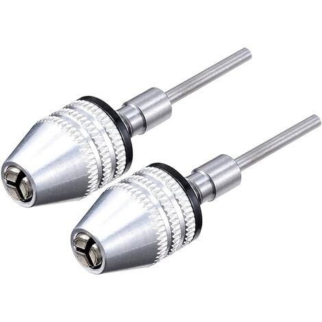 Mandrin de percage, 2pcs Mandrin à Queue hexagonale Porte Douille Hexagonale Mandrin pour Outil Multifonction Rotatif de 0,3mm à 3,4mm Accessoires pour Perceuse