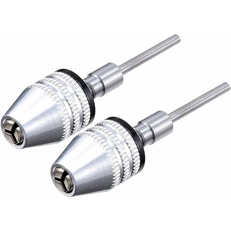 Mandrin de percage, 2pcs Mandrin à Queue hexagonale Porte Douille Hexagonale Mandrin pour Outil Multifonction Rotatif de 0,3mm à 3,4mm Accessoires pour Perceuse