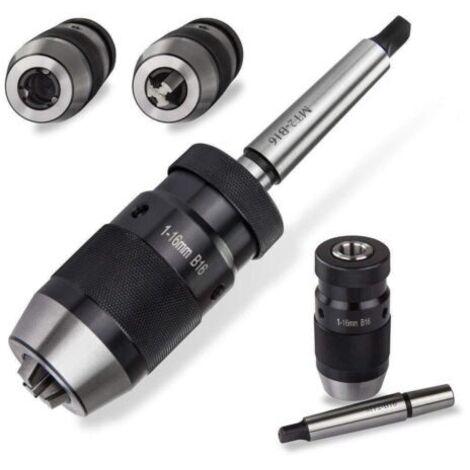 Mandrin de perçage auto-serrant sans clé MT2-b16 + tige d'extension Morse 1-16 b16 n° 2
