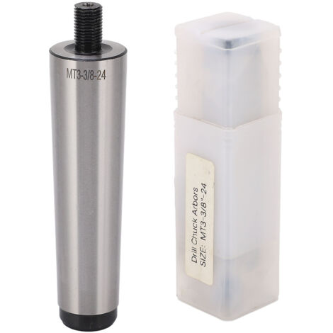 Mandrin de perçage avec queue MT3 et filetage 3/8-24 pour machine à tarauder - Adaptateur d'usinage