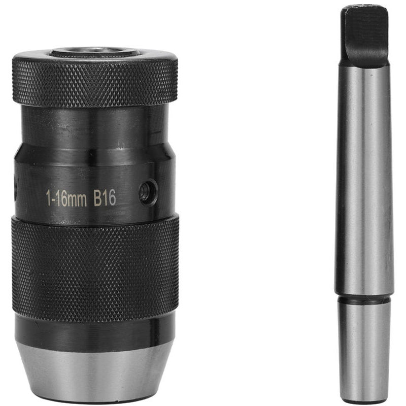 Largeight - Mandrin de perçage intégré à queue MK2-B16 + 1-16mm B16 mandrin auto-serrant