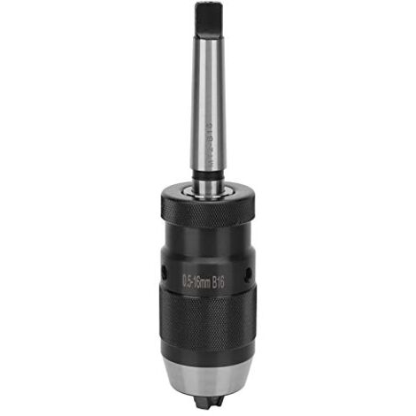 Mandrin de percage MK2- B16, Mandrin Sans Clé, 0.5‑16mm, Mandrin à Serrage Mandrin Auto-serrant sans Clé, Mandrin Perceuse A Colonne, pour perceuses à colonne, fraiseuses et tours