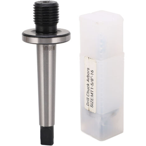 Mandrin de perceuse arbre MT1 à filetage 5/8" 16, adaptateur en acier au manganèse pour tour
