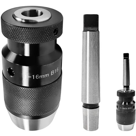 Mandrin de Perceuse MK2 - B16 Offrant une Plage de Serrage de 16 mm, Mandrin Tour a Metaux, Adapté pour L'arbre MT2 - B16, Idéal pour Fixer Les Outils de Tour, le Perçage et le Mandrin pour Tour MK2