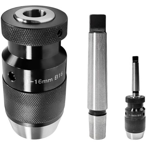Mandrin de Perceuse MK2 - B16 Offrant une Plage de Serrage de 16 mm, Mandrin Tour a Metaux, Adapté pour L'arbre MT2 - B16, Idéal pour Fixer Les Outils de Tour, le Perçage et le Mandrin pour Tour MK2