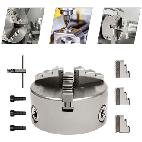 Mandrin de précision à 3 mors 125mm Mandrin à 3 mors pour tour CNC Mandrin
