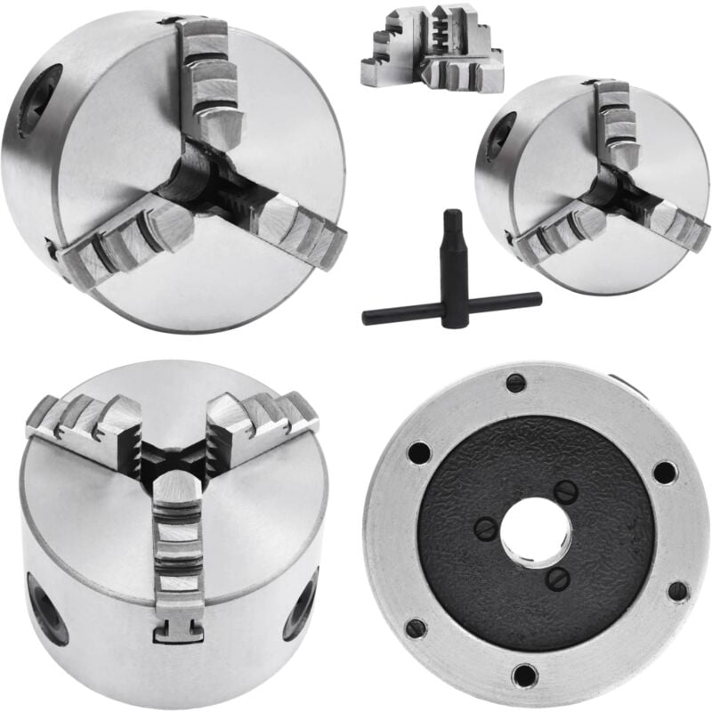 Mandrin de tour auto-centrant à 3 mâchoires 80 mm Acier - mandrin de tour - mandrins de tour - Home & Living