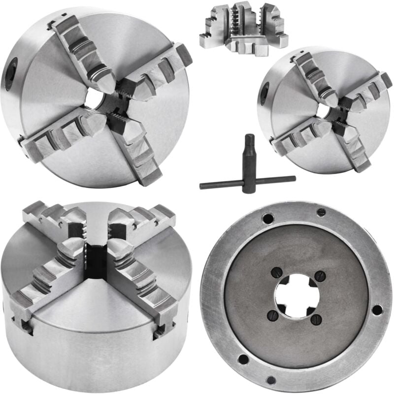 Mandrin de tour auto-centrant à 4 mâchoires 125 mm Acier - mandrin de tour - mandrins de tour - Home & Living