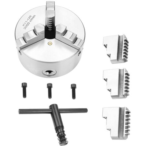 Mandrin de tour autocentrant à 3 mors SANOU K11125 de 5 pouces de diamètre