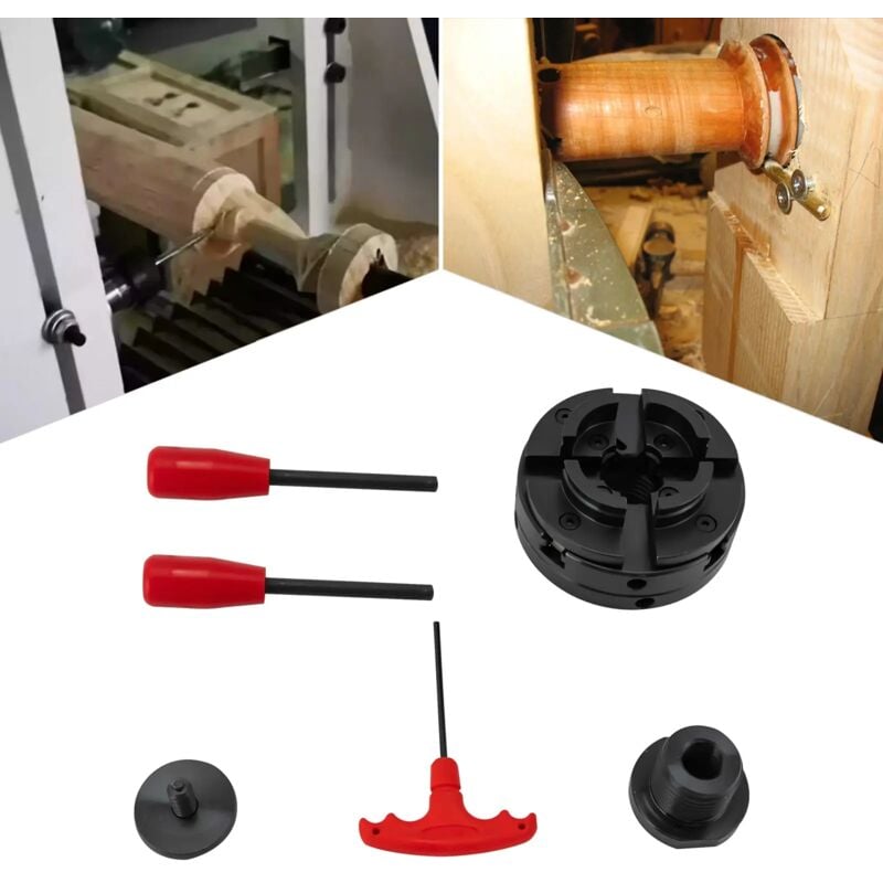 Gojoy - Mandrin de tour à bois à 4 mâchoires M33 mandrin de tour à centrage automatique mandrin de tournage sur bois accessoires de tour à bois