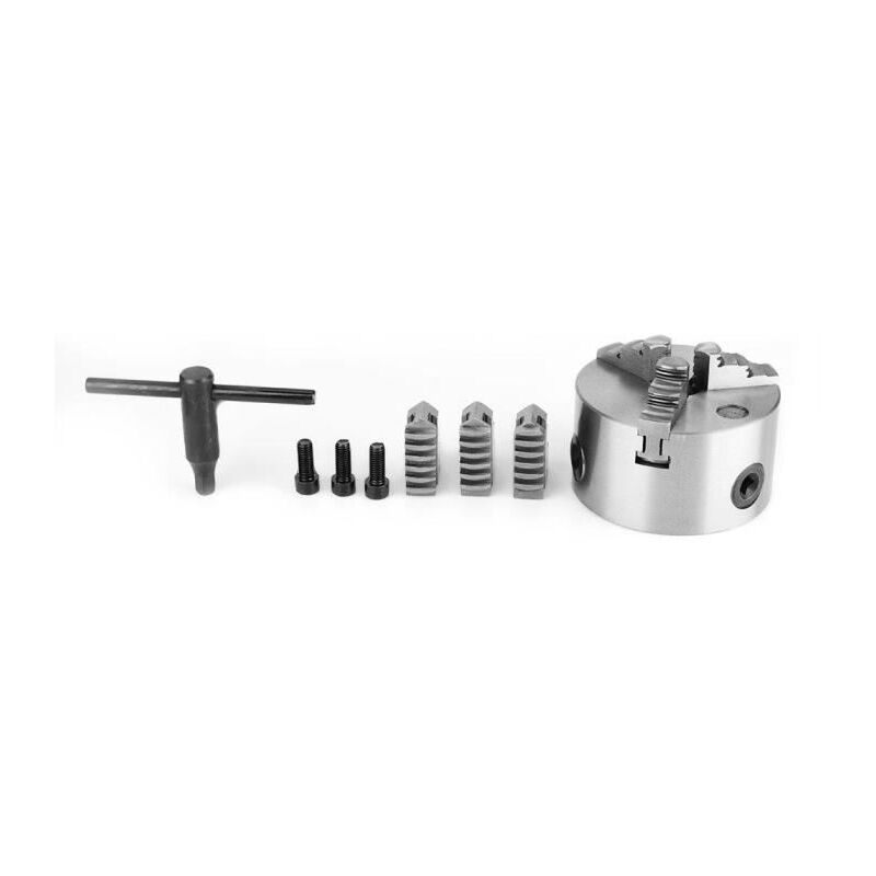 Mandrin de tour de précision coleur de argent 100mm - Fuienko