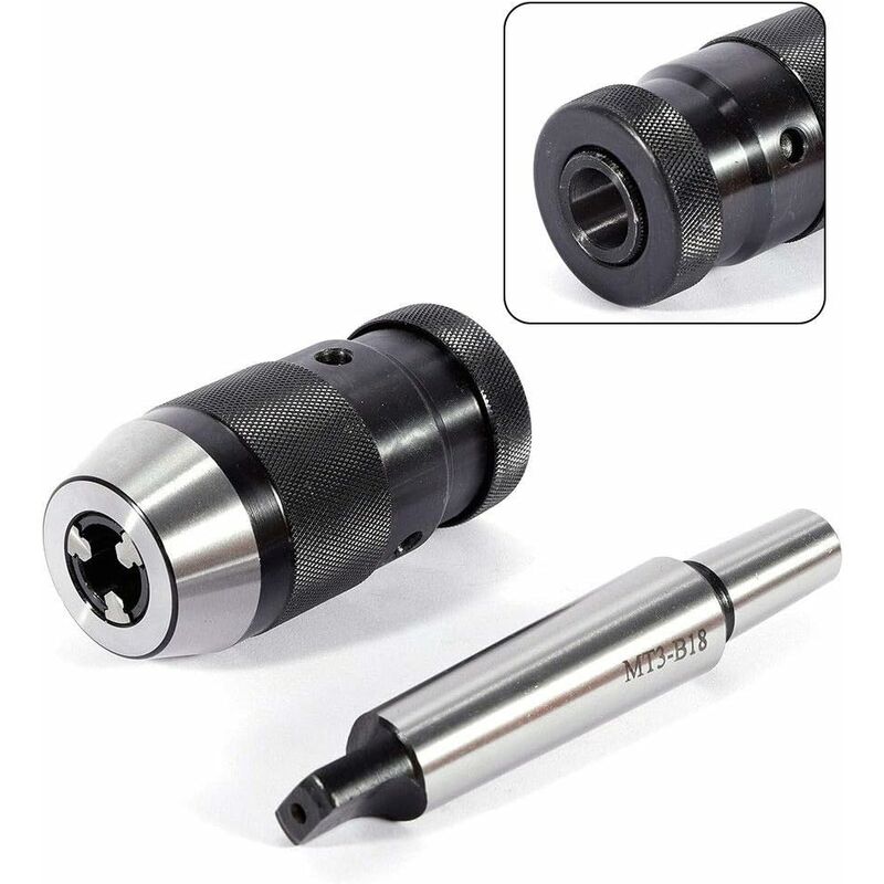 Senderpick - Mandrin de tournage Mandrin de perçage sans clé 1/32'- 5/8' auto-serrant avec mandrin MT3-B18 pour fraise 1-16MM