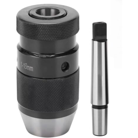 Mandrin Perceuse de Tour sans Clé 1-16mm à Serrage Automatique MT2 - B18 Arbre, pour Mandrins de Tour Serrer l'outil, Mandrin de Perçage, Mandrin pour Tour MK2