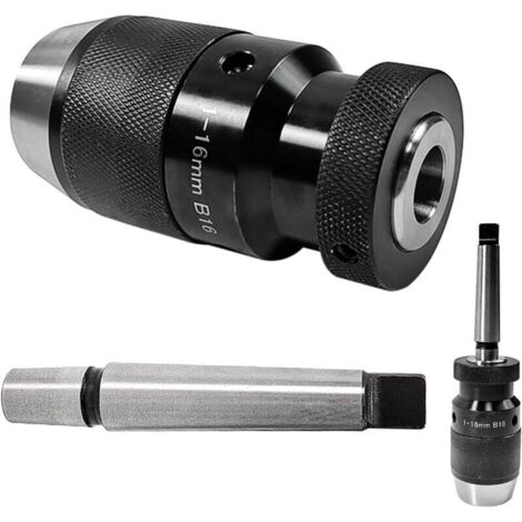 Mandrin Perceuse Mk2- B16 avec Plage de Serrage 16mm, Mandrin Tour a Bois, Mandrin de Perçage de Tour Sans Clé, Outils Tour a Metaux, Perceuse a Colonne, Tour a Bois, Tour a Metaux