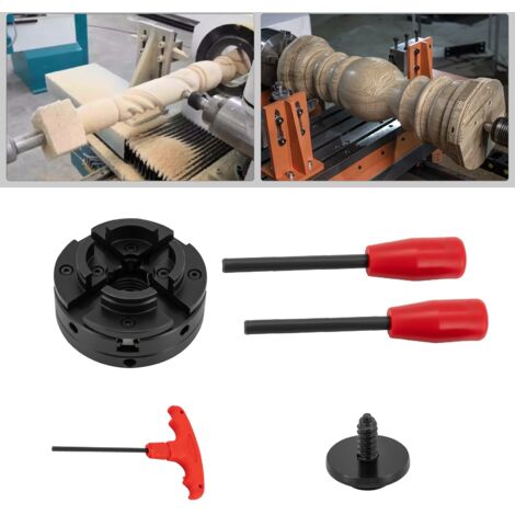 Mandrin pour tour à bois 4 pouces, jeu de mandrins à 4 mors M33, jeu de mandrins à centrage automatique