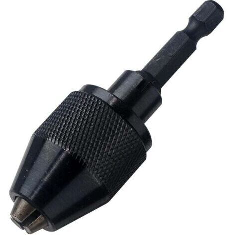 Mandrin pour visseuse à percussion, adaptateur de conversion de mandrin, tige hexagonale 1/4", pour forets à tige ronde, aucune clé nécessaire