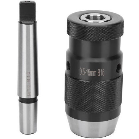 Mandrin sans clé 0,5-16 mm – Cône Morse MT2-B16 – Serrage rapide pour perceuse à colonne, fraiseuse, tour – Haute qualité