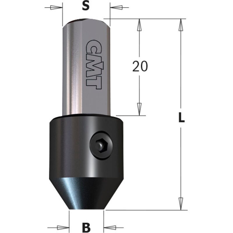 364.050.00 MANDRINO ATT/RAPIDO X PUNTE ELICOIDALI S=10x20 L=38 D=5