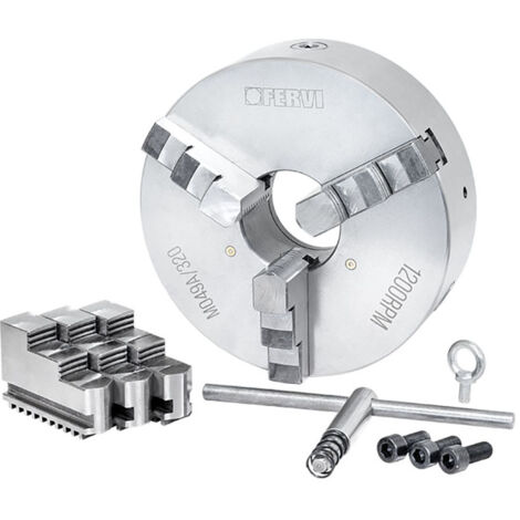 Mandrino autocentrante per tornio FERVI M049A/320 di precisione - 3+3 griffe - Ø 320 mm - ghisa