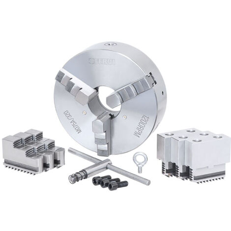 Mandrino autocentrante per tornio FERVI M075A/320 di precisione - 3+3+3 griffe - Ø 320 mm - ghisa
