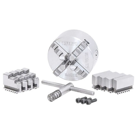 Mandrino autocentrante per tornio FERVI M076A/125 di precisione - 4+4+4 griffe - Ø 125 mm - ghisa