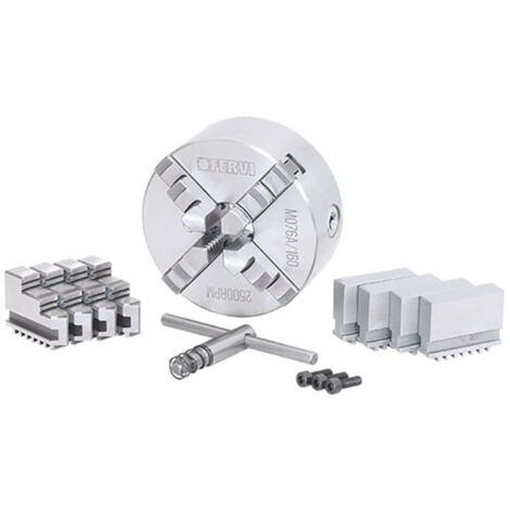 Mandrino autocentrante per tornio FERVI M076A/160 di precisione - 4+4+4 griffe - Ø 160 mm - ghisa