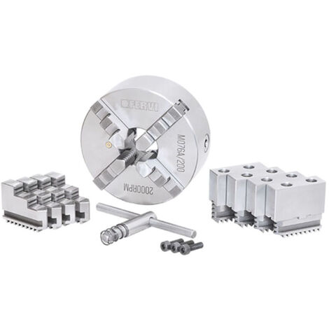 Mandrino autocentrante per tornio FERVI M076A/200 di precisione - 4+4+4 griffe - � 200 mm - ghisa