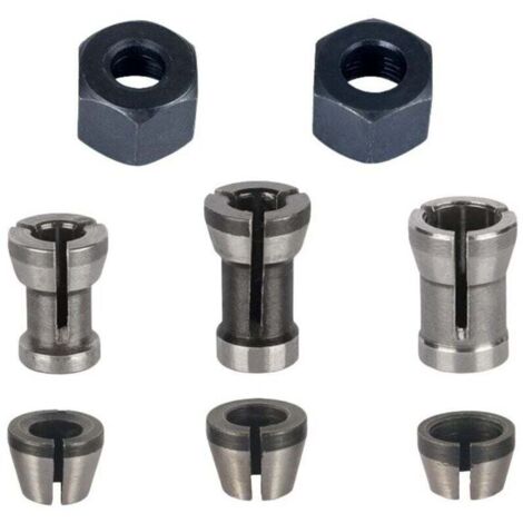 Mandrino per fresatrice - Confezione da 8, pinza per mandrino a filo (6 mm, 6,35 mm, 8 mm), morsetto per fresatrice