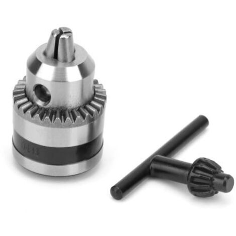 Mandrino per trapano con chiave, in acciaio inox con verniciatura elettroforetica per uso industriale.