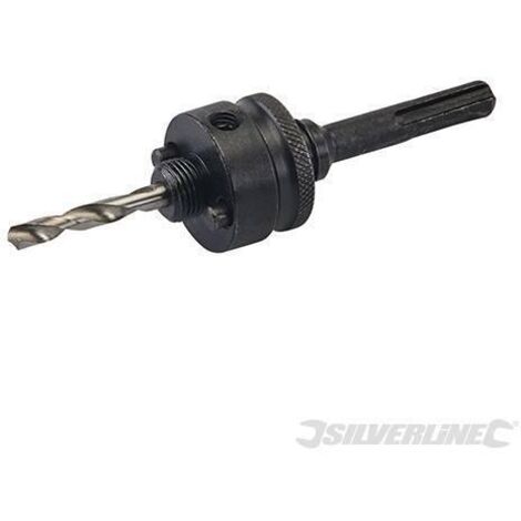 Mandrino sega a tazza attacco SDS Plus Silverline 6 mm trapano pilota HSS inclusa-14 - 30 mm
