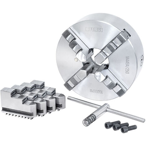 Mandrino tornio autocentrante FERVI M449A/320 di precisione - 4+4 griffe - Ø 320 mm - ghisa