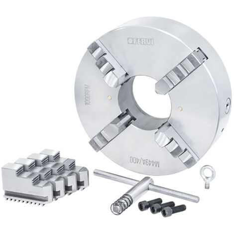 Mandrino tornio autocentrante FERVI M449A/400 di precisione - 4+4 griffe - Ø 400 mm - ghisa