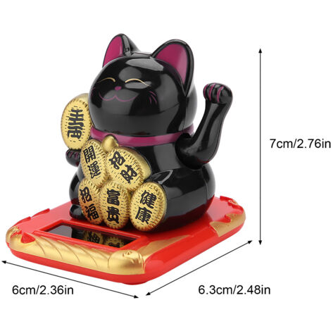 Maneki Neko automático con energía solar para el hogar y el coche.