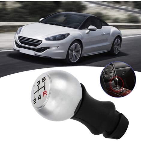 Maneta de cambio de marchas para Peugeot - Caja de cambios de 5 velocidades - Aleación de aluminio y ABS (Opción roja)