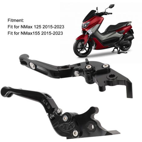 Manetas de freno y embrague plegables para NMax - Par en aleación de aluminio negro