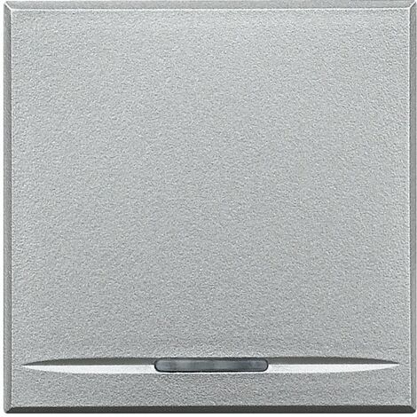 Manette Axolute MyHOME BUS neutre type poussoir 2 modules alu BTICINO HC4915/2