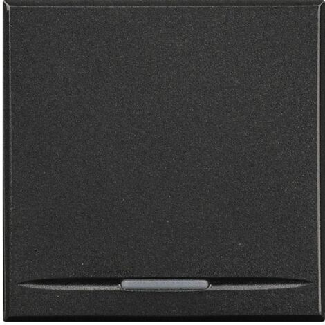 Manette Axolute MyHOME BUS neutre type poussoir 2 modules anthracite BTICINO HS4915/2