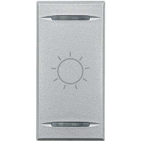 Manette Axolute MyHOME BUS symbole lumière type bascule 1 module alu BTICINO HC4911BA